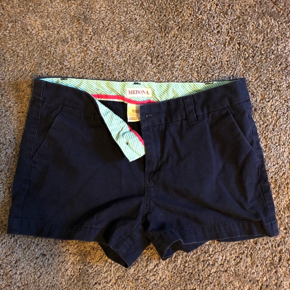 Merona 2” seam navy blue shorts